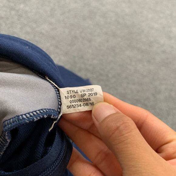 Under Armour Shorts Womens M Medium Navy 9 Inch Stretch Pockets Side Zip Fitted - Picture 8 of 11